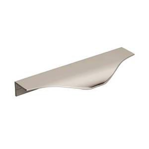 lot 10320 image: Amerock Aloft 4-916 in (116 mm) Center-to-Center Polished Nickel Cabinet Edge Pull