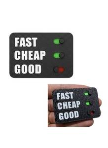 lot 10325 image: Fast Cheap Good Decision Maker Slider �� Interactive Office Desk Accessory for Engineers, Designers & Project Management