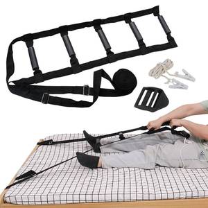 lot 12002 image: Bed Ladder Assist 160 Inch, Munzong Black Pull Up& Sit Up Assist Device, Assistive Bedside Straps w 5 Handle, Portable Rope Beds Ladder Helper for Elderly Senior Injury Handicap Patient Pregnant(4 m)