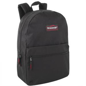 lot 12015 image: Trail maker Classic 17 inch Backpacks with Adjustable Padded Straps  School Backpacks for Girls, Boys (Black)