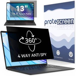 lot 12016 image: 360° Laptop Privacy Screen 13.3 Inch for 169 Computer, 13 Monitor 4 Way Privacy Anti Glare Protector Blue Light Filter Shield Film Compatible with LenovoHpDellAcerAsusThinkpadEnvyToshiba