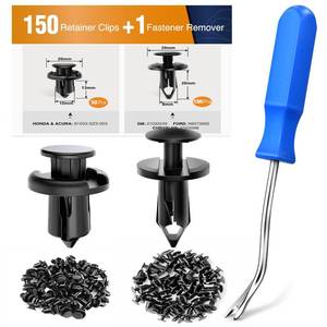 lot 12409 image: GOOACC 150 pcs Push-Type Bumper Fasteners Rivet Clips-2 Sizes Universal Auto Clips & Fastener for Bumper Fender Clips Replacement-Fastener Removal Tool Included (150PCS Clip)