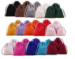 lot 12428 image: zmgmsmh 30 pcs Drawstring Velvet Gift Bags 15 assorted color christmas holiday party bags jewelry Pouches wedding gift packaging tarot card Wedding Favors Candy dice bag (2�2.8 inch)