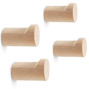 lot 12439 image: bsdonte Wood Wall Hooks, 4 Pack Natural Wooden Coat Hooks Wall Mounted, Rustic Hat Hooks, Heavy Duty Entryway Wall Hangers for Hanging Purse, Towels, Clothes, Backpack (Only 3)