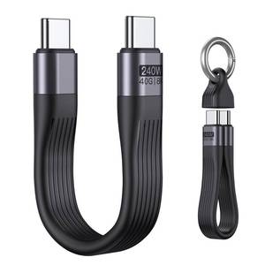 lot 12446 image: VAFOTON PD 240W Short USB C CableUSB 4.0 USB C Short Cable40Gbps Data Transfer, 8K 60Hz Video Display, Thunderbolt 34 for 1Phone1615, Ma-Book1Pad Series, Samsung Galaxy, Android Auto, VR