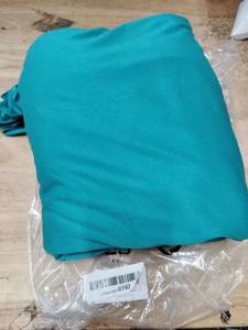lot 14487 image: Teal Fabric Backdrop with Clips 10 x 12ft