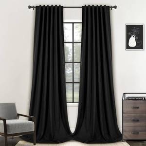 lot 19307 image: 100% Blackout Room Darkening 120 inch Curtains for Bedroom, Faux Linen Dual Rod Pockets & Hook Belt Light Blocking Noise Dampening Window Treatments for Living Room, Grey, W52 x L120, 2 Panels