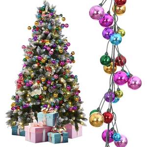 lot 19317 image: Ball Christmas Garland Dailyart 4ft 48pcs Colorful Christmas Balls Ornaments Decorations Multicolor Plastic Shatterproof Hanging Balls for Christmas Tree Centerpiece Wreath Mantel Garland Decor