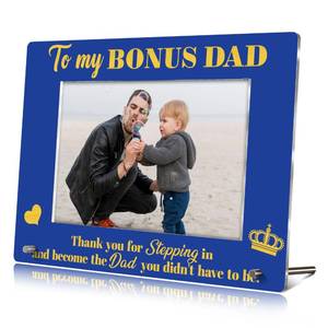 lot 20109 image: Bonus Dads Picture Frames For Fathers Day, To My Bonus Dad Acrylic Photo Frame, Stepped Up Dad Gifts From Step Daughter Son, Step Daddy Thank You Gifts For Birthday Christmas Thanksgiving -08