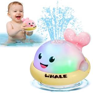 lot 20204 image: Bath Toys for Kids Age 1-3, Light Up Baby Bath Toys for 1 2 3 Year Old Girl, Pool Water Toys for Toddlers Whale Bathtub Toys for 1 2 3 Year Old Boys & Girls Birthday Gifts (Pink)