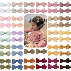 lot 20208 image: C�LLOT Baby Hair Clips 50PCS Baby Girls Fully Lined 2 Baby Bows Hair Pins