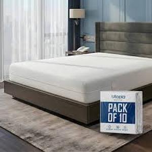lot 14498 image: Utopia Bedding Full Size Mattress Protector Zippered, 100% Waterproof Bed Bug and Dust Mite Proof Mattress Encasement, Absorbent 6 Sided Mattress Cover
