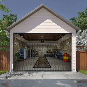 lot 1790 image: LIAMST Garage Door Screen for 9x7FT,1 Car Garage Doors- Reinforced Fiberglass Door Screen,Stronger High Energy Magnets  Magnetic Screen Door