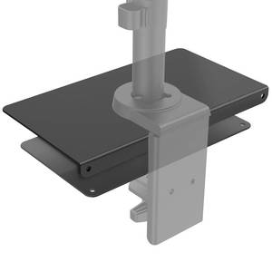 lot 2058 image: WALI Monitor Mount Reinforcement Plate for Thin, Glass, and Other Fragile Table Tops, with Most Monitor Bracket Grommet C Clamp Installation (CGRP-B), Black