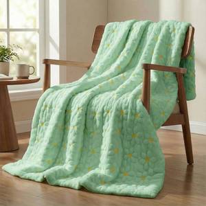 lot 2070 image: Horaldaily Spring Summer Throw Blanket, Green Daisy Soft Fuzzy Plush Faux Fur Cozy Blankets for Couch Sofa Bed Lounging, Ideal Gifts for Kids Adults Wife Self, 50x60