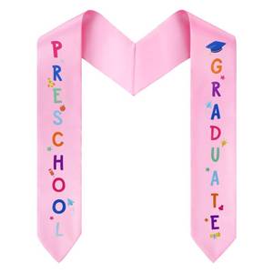 lot 2092 image: Hmxpls Preschool Graduation Sash, Unisex Kindergarten Graduation Stole for Kids Graduation Gifts (Pink)