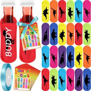 lot 2128 image: Skybooly 24 Set End of School Year Gift End of Year Student Gift Include 24 Pcs Reusable Ice Pop Sleeves 24 Pcs Gifts Cards with 1 Roll Ribbon for Prizes Summer Party School(Dinosaur)