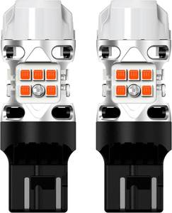 lot 4132 image: LASFIT T3 7440 7443 LED Turn Signal Amber, Super Bright 4000LM CANBUS Error Free Turn Signal Bulbs, Upgraded 7444na 7441 7444 7440NA W21W WY21W with Built In Resistor, Only For Standard Socket(2pcs)