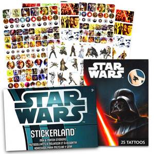 lot 4148 image: Star Wars Stickers and Tattoos Party Favor Pack (275 Stickers and 25 Temporary Tattoos)
