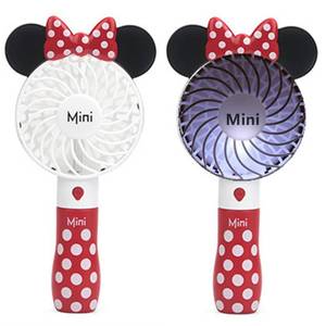 lot 4154 image: Kbinter Cute Personal Mini Fan, Handheld and Portable USB Rechargeable 1 Speed USB Fans with Colorful LED Light Adjustable, for Indoor Or Outdoor Activities, Cute Mouse