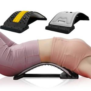 lot 4207 image: Back Stretcher for Back Pain Relief with Lumbar Support Board - Dual-Sided 3-Level Adjustable Spinal Decompression and Cracker Device