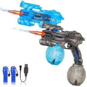lot 6004 image: DEKILEA Electric Water Guns, 2 Pack Automatic Water Blaster Set for Kids and Adults, Light-Up Nozzle, 320ml Large Capacity Water Pistol, Rechargeable Summer Squirt Guns for Pool Beach Backyard