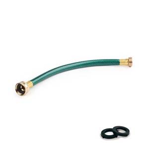 lot 6071 image: FUNJEE 3FT 12-Inch PVC Leader Hose with Brass Male-to-Female Ends