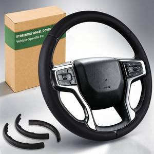 lot 6076 image: Aimato Customized Steering Wheel Cover for Chevy Silverado 1500 2019-20262500 3500 2020-2026Blazer 2019-2025Suburban Tahoe 2021-2024,Thin,Anti-Slip,Scratch-Resistant Car Accessory for Chevrolet