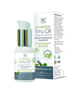 lot 6108 image: Y Not Natural Pure Emu Oil - Organic Moisture for Face, Body, Hair, Scalp and Nails - Rich in Omega 3-6-9, Vitamins and Essential Minerals - Australian Emu Oil (60ml) 2.03 fl oz - Sandalwood