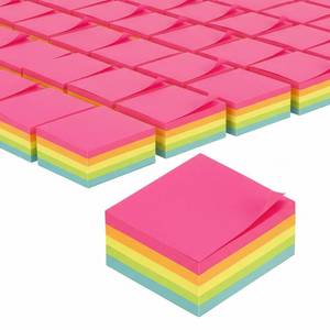 lot 6133 image: Thenshop 60 Packs Small Sticky Notes Bulk 1.5x2 Inch Mini Self Stick Note Pads, One Book of Five Colors Colorful Paper Memo for Office School Supplies, 50 SheetsPad (Vintage Color)