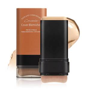 lot 6140 image: Full Coverage Foundation Stick with Contour Brush, Waterproof and Long-Lasting Foundation Makeup, Buildable Concealer Stick for All Skin Types, Lightweight Daily Natural Matte Finish for Beginners