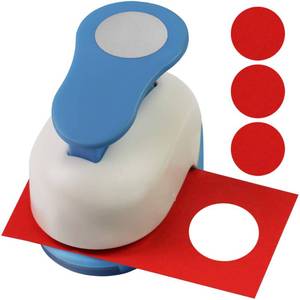 lot 6493 image: Ecohu Circle Hole Punch for Craft Sizeout 1inch, Paper Punch Shapes, Craft Lever Punch Handmade, Tool for Scrapbook, Festival Cards, DIY Arts. Use 80-200g Craft Paper.
