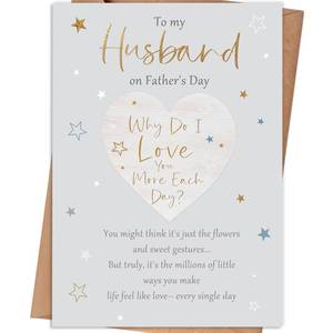 lot 8132 image: gerdiny Husband Fathers Day Card, Fatherfts Day Cards Gifts for Husband from Wife, Fathers Day Card Gifts for Hubby, Fathers Day Decorations