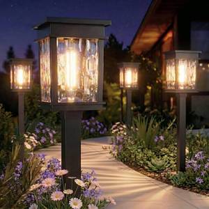 lot 9417 image: XMCOSY Solar Pathway Lights, 50 LM Bright Solar Lights, Garden Outdoor Waterproof Light IP65, 2-in-1 Landscape Lighting, Outdoor Light for Yard, Path, Walkway, Driveway (Warm and Cool)