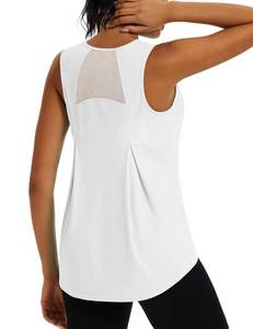 lot 10362 image: TACVASEN Womenfts Workout Tops Lightweight Racerback Sleeveless Breathable Shirts Athletic Running Yoga Gym Tanks White S