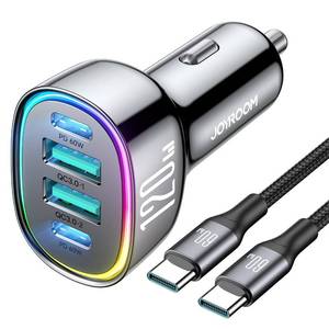 lot 10366 image: 120W for iPhone 17 16 Pro Max Car Charger USB C Fast Charge, 4-Port Car Charger Cigarette Lighter Adapter, Dual 60W USBC and USB-A Multiport Car Adapter for iPhone 17 Pro151413, Galaxy S26S25, iPad