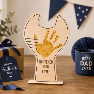 lot 10416 image: A 2pk Custom Fathers Day Crafts Wrench Diy Handprint Craft Personalized Best Dad Ever Handprint Craft Kit 2026, Family Handprint Keepsake Custom for FirstNew Dad Present from Kids Daughter Son