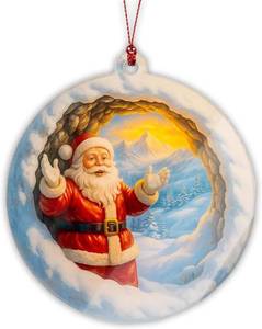 lot 10446 image: Santa Claus Ornaments for Christmas Tree, Funny Santa Ornament, Christmas Ornaments 2026, Holiday Party Gifts, Festive Ornament for Tree Decorations, Cute Santa Holiday Ornaments