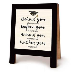 lot 10482 image: CFFJLHN Graduation Gift for College Desk Sign, Inspirational Desk Sign, Graduation Gifts for Him Her Women Men, Inspirational Wooden Plaque Sign for Room Bedroom Dorm Cubicle Accessories Decoration