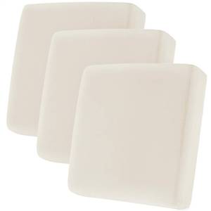 lot 11318 image: CHUN YI Velvet Couch Cushion Covers, 3PC Water Resistant Sofa Cushion Covers, Individual Seat Cushion Protector Slipcovers for Kids Pets (3 Pack, Ivory White)