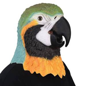 lot 12024 image: MOKRY PARTY Parrot Bird Head Mask Long Style Head Mask Halloween Cosplay Costume Latex Mask