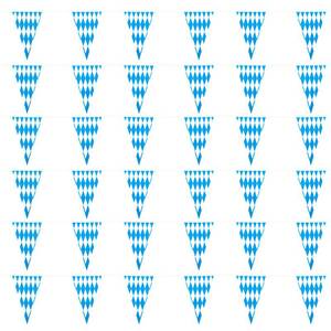 lot 12045 image: Oktoberfest Bavarian Pennant Banner, 32.81ft Hanging String Flag for German Themed Party Decorations Beer Festive Celebration Supplies
