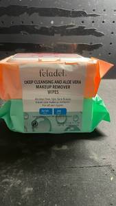 lot 12101 image: Feladel Makeup Remover Wipes 2x120 Pack 240 Pieces Deep Cleansing Aloe Vera