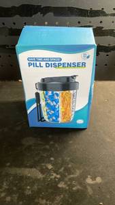 lot 12166 image: Pill Dispenser with BPA Free Container and Portable Packaging