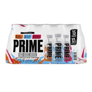 Prime Hydration Variety Pack Raspberry Orange Ice Sports Drink - 15pk12 fl oz Bottles