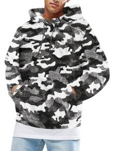 lot 19366 image: Runcati Mens Fuzzy Sherpa Pullover Hoodie Sweatshirts Long Sleeve Sport Front Pocket Military Fall Outwear Winter Hooded Medium