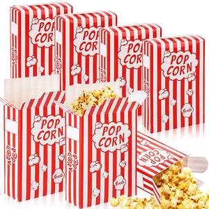 lot 19380 image: 100 Pack Popcorn Boxes for Party 1.25 oz Pop Corners Bags Individual Servings Close-Top Paper Popcorn Containers Movie Theater Night Birthday Christmas