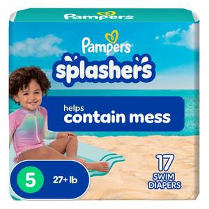 lot 20217 image: Pampers Splashers Disposable Swim Pants Jumbo Pack - Size 5 - 17ct