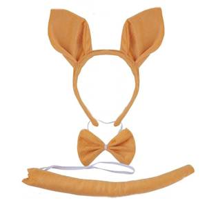 lot 20235 image: Kirei Sui 3-Piece Kangaroo Costume Set with Ears Headband Bow Tie Tail Halloween Costumes Accessories Set for Kids and Adults