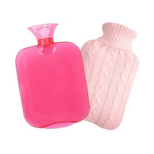 lot 20240 image: Mioerouu Hot Water Bottle with Knitted Cover,2L Hot Water Bag,Hand Warmer Bag,Hot and Cold Therapies for Sore Muscles,Menstrual Cramps,Neck and Shoulder Pain Relief,Great for Women,Childs (Pink)